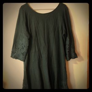 Anthropologie Forest Green Dress NWOT